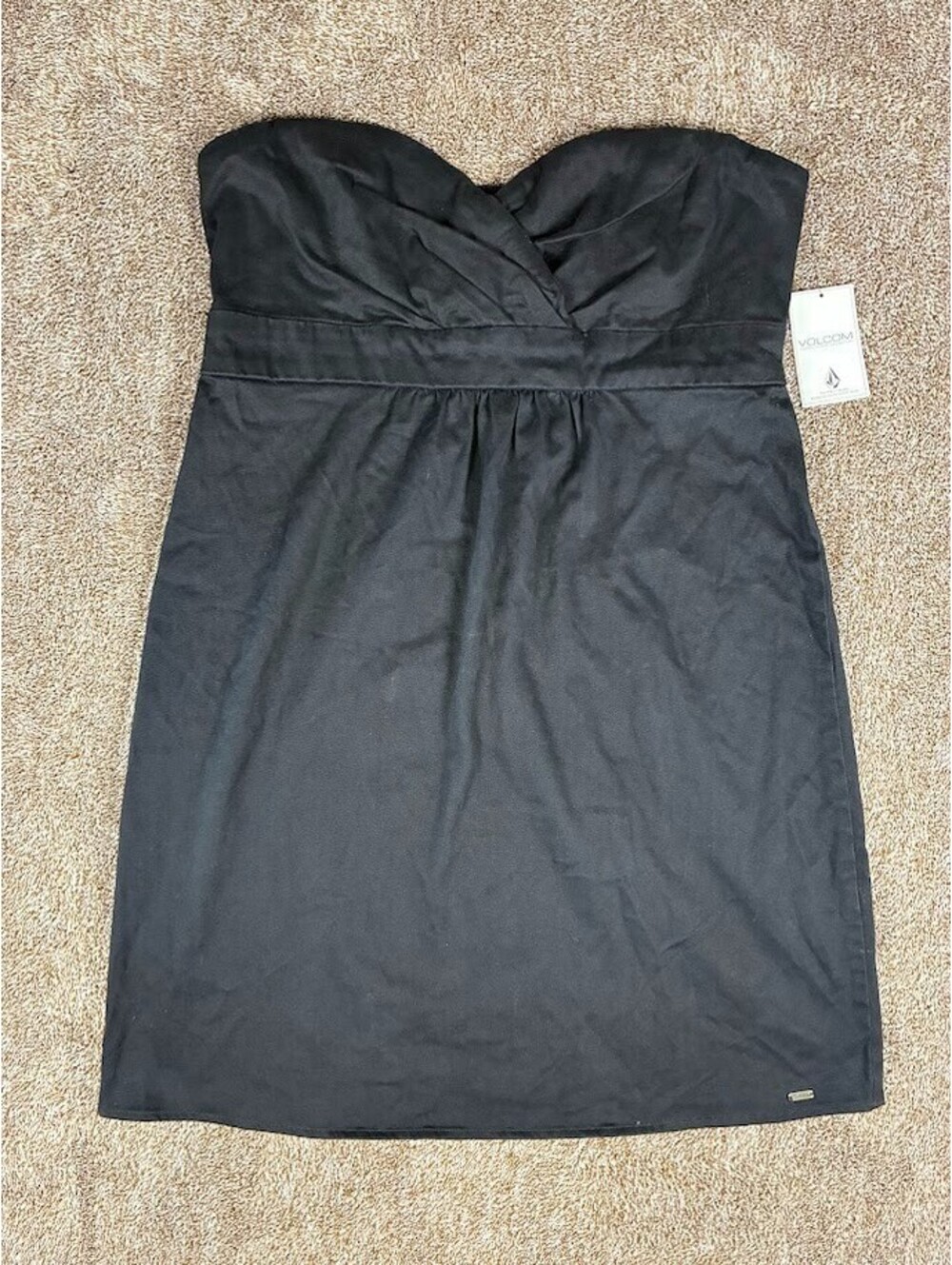 Volcom Womens Strapless Black Dress Size Large